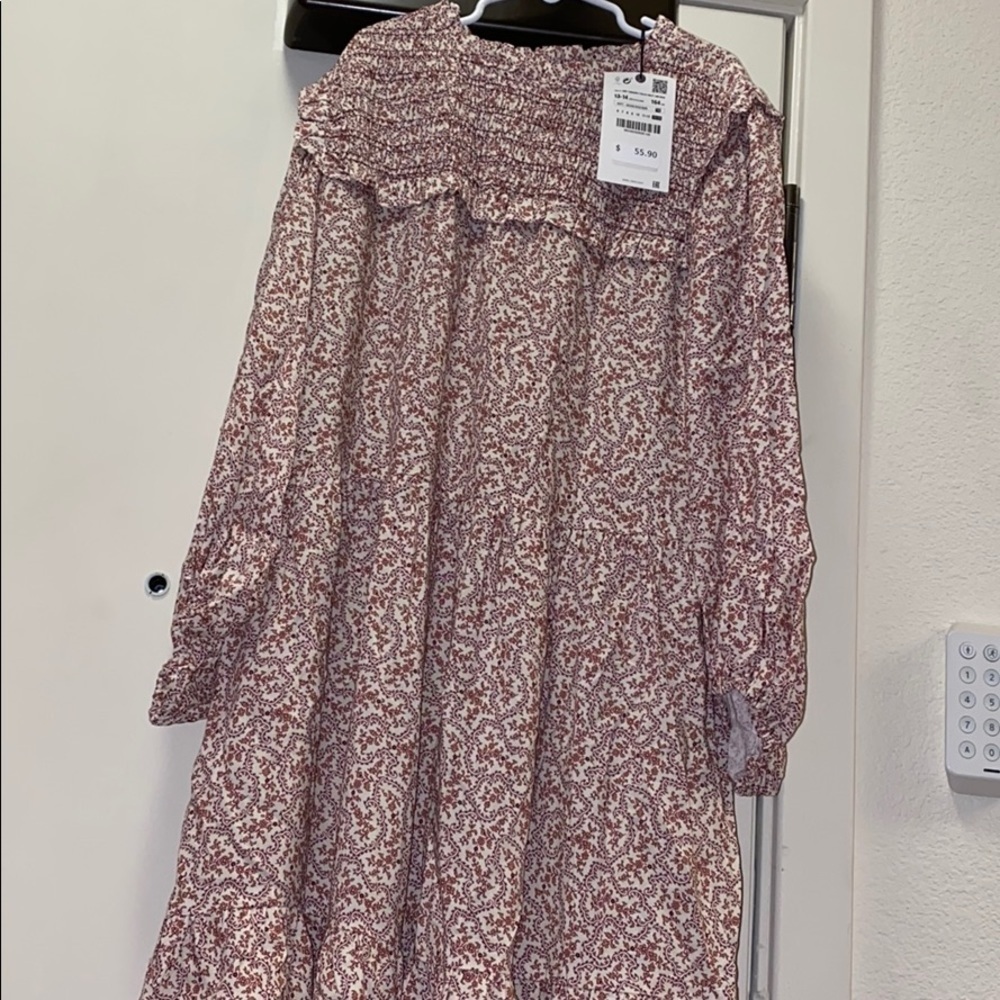 Burgundy floral‎ dress